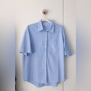 En Saison Light Blue Short Sleeve Button-Up Shirt | Size L